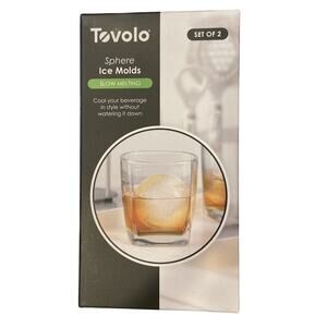 TOVOLO Sphere Ice Molds Stackable Slow Melting Set of 2 BRAND NEW IN BOX